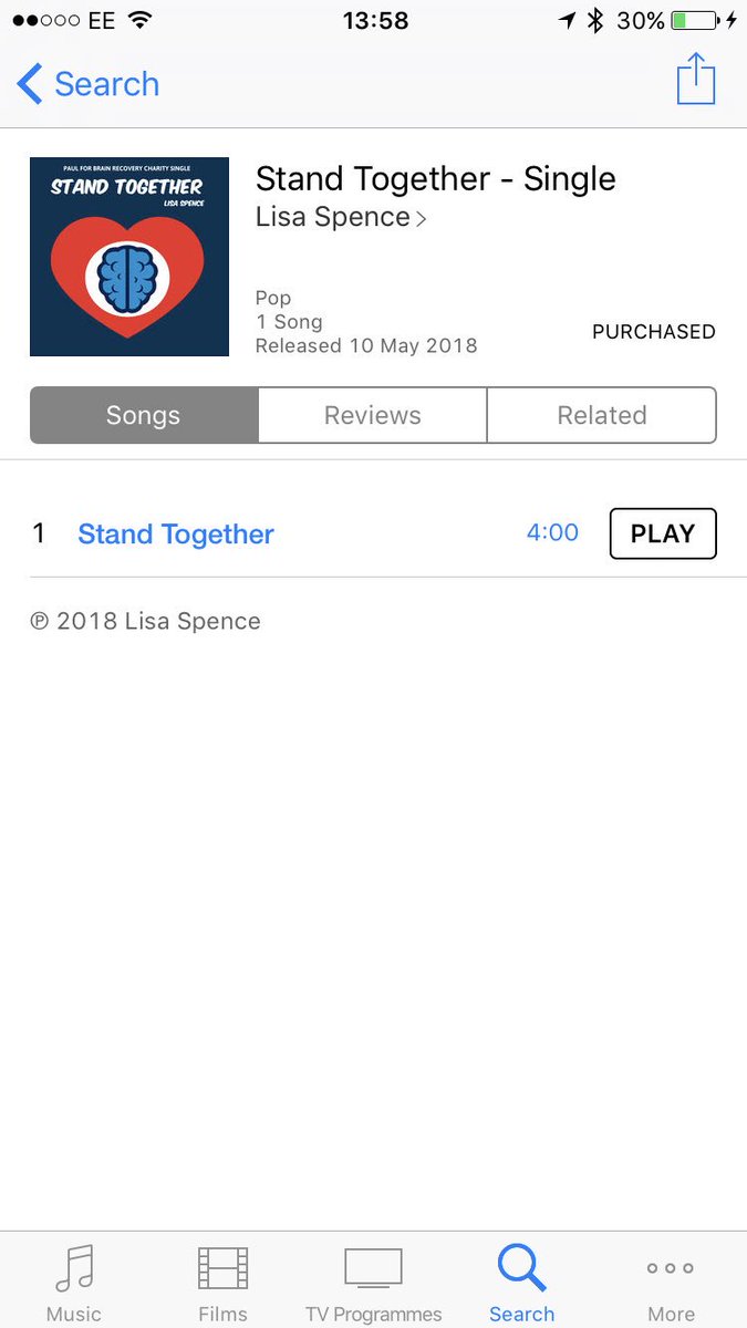 Our charity song "Stand Together" is available on I-tunes. Raising awareness of #braininjury and #mentalhealth. The name says it all ❤️RT