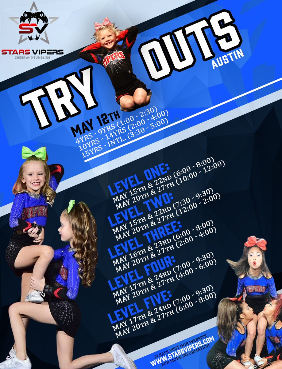 Stars_Vipers's tweet photo. Who’s ready for Stars Vipers-Austin tryouts?!! We can’t wait to see everyone there tomorrow!! Here are the details! 
Also, please make sure you follow @starsvipersaustin on Instagram for ALL of your SV-Austin information, details and updates!! 🐍 https://t.co/Ojg9Hw7Jmc