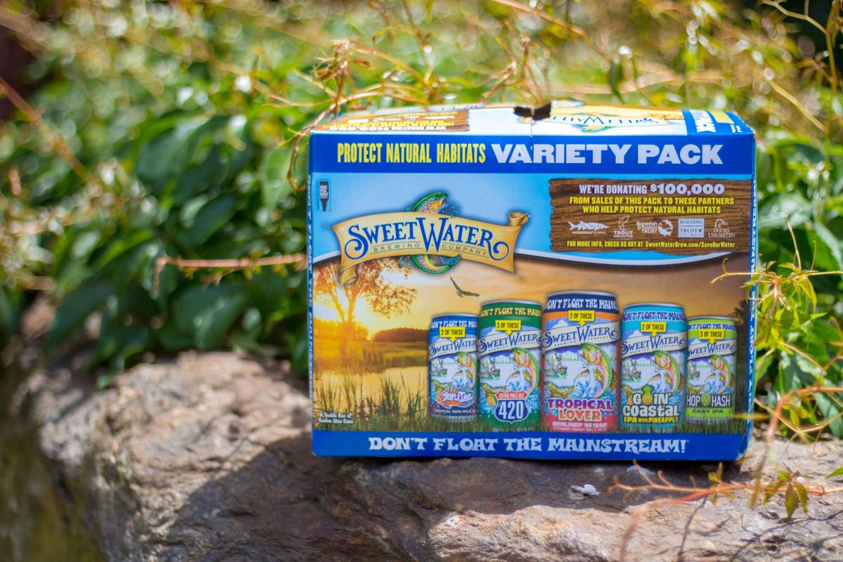 DucksUnlimited's tweet photo. DU partner @SweetWaterBrew is supporting wetlands conservation this summer. For every “Protect Natural Habitats” Variety Pack purchased, proceeds go back to supporting your local wildlife, habitats, and the fight for clean water. To learn more, visit https://t.co/WAbrKJ8QAL https://t.co/rpopuo8RT6