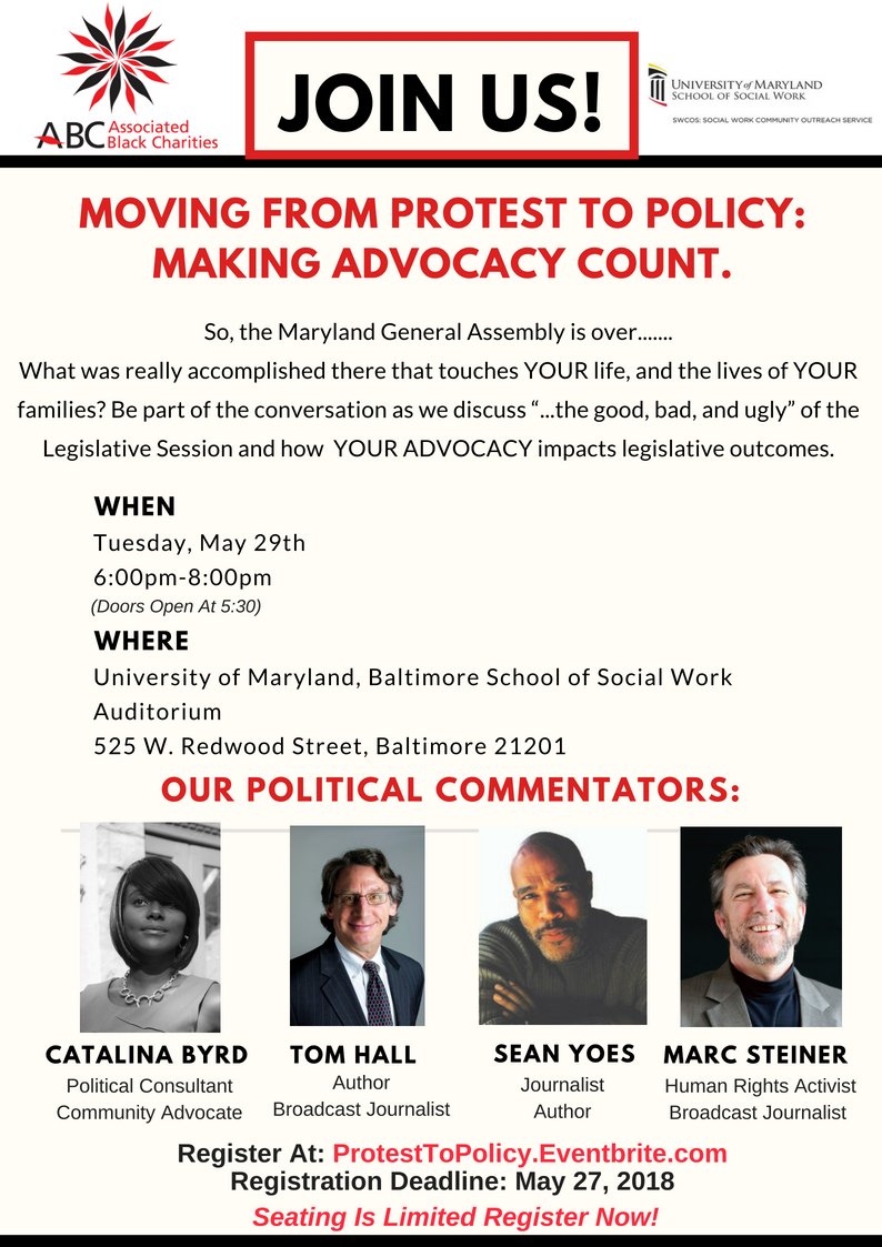 abcharities's tweet photo. REGISTER NOW!
https://t.co/UfQXlHdDX3
#ProtestToPolicy2018 #ProtestToPolicy #ABCharities https://t.co/gehIbI1R8a