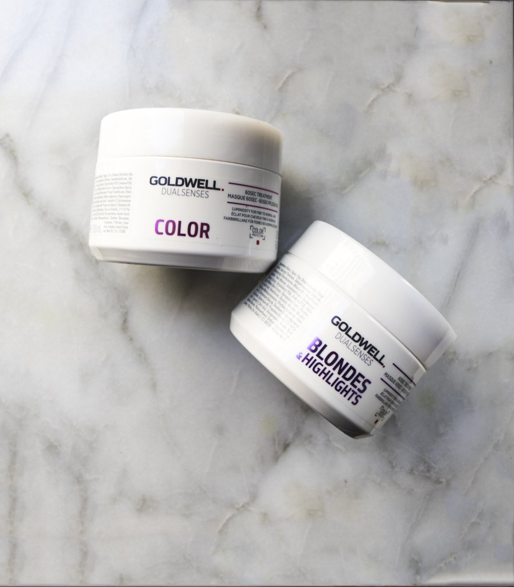 Crunchy colored hair, be gone! With our Dualsenses 60 Seconds Treatment lightened and dyed hair can stay smooth and silky no matter the color.