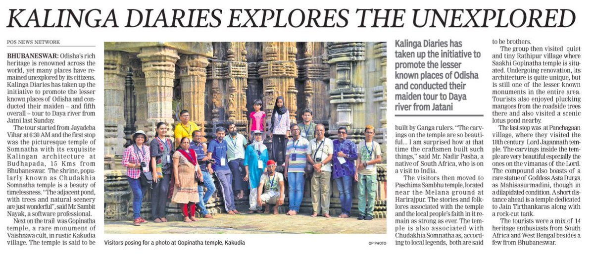 kalingadiaries's tweet photo. @OrissaPost covers the first @kalingadiaries Daya Valley Tour that happened on last sunday. https://t.co/dNfpEiCyaP