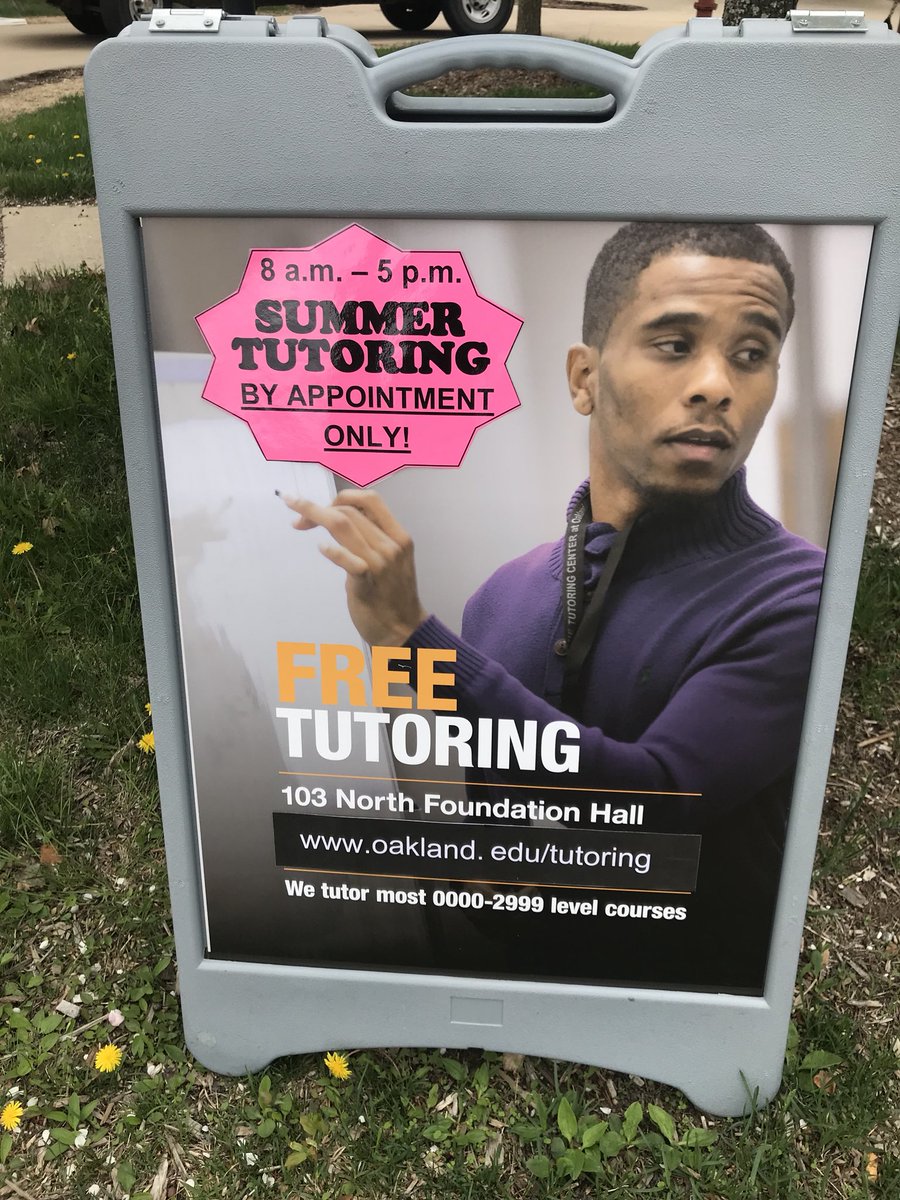 OUTutoring's tweet image. In case you forgot, we have Peer Tutoring available by appointment ALL SUMMER! ☀️ How cool is that!? 😎 Schedule a session online today! #ThisIsOU 

oakland.edu/tutoring/