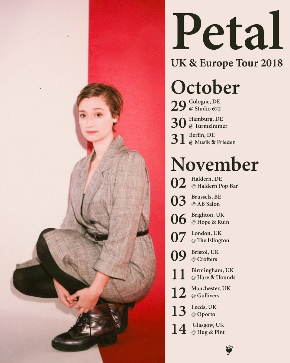 rfcrecords's tweet photo. Tickets for @petal_pa's UK/European tour are now on sale! Tickets can be found at https://t.co/TWlXUDPE4w https://t.co/YQSROcKCzN