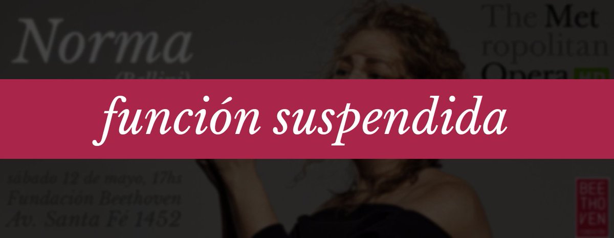 fundacbeethoven's tweet photo. A raíz de las fuertes tormentas que azotaron la ciudad en el día de ayer, que originaron problemas técnicos en nuestro auditorio, lamentamos informarles la suspensión de la transmisión de Norma, programada para mañana sábado. Les pedimos disculpas por las molestias ocasionadas. https://t.co/eG1uPe9xv0