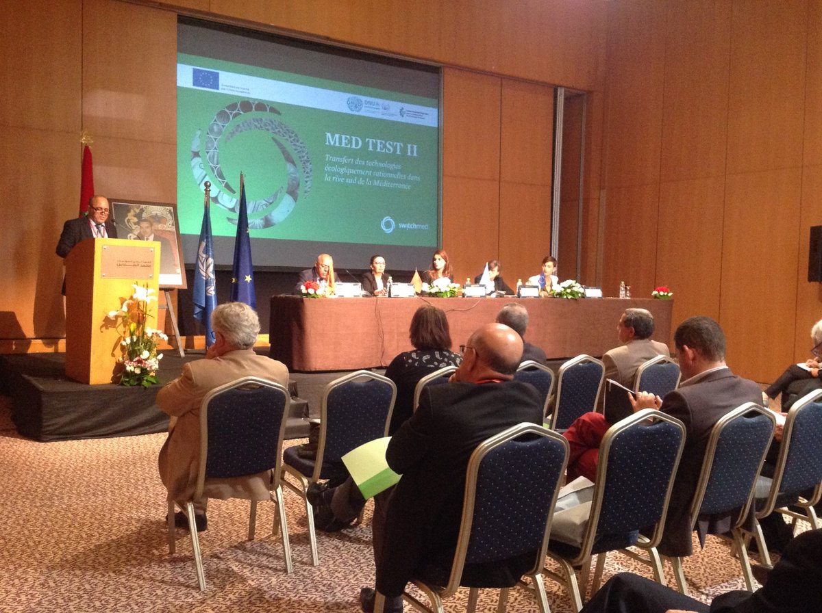 UNIDOMorocco's tweet photo. session d`ouverture : ateleir de cloture du projet #MedTest @SwitchMed 
: SEMme Claudia Wiedey @AmbUEauMaroc  @UE_au_Maroc Mme Irene Mingasson @EU_Commission @HananHanzaz @UNIDO @UNIDOMorocco Ministère de l’Industrie et Secrétariat d’Etat chargé du Développement Durable. https://t.co/7XOp3SGJ69