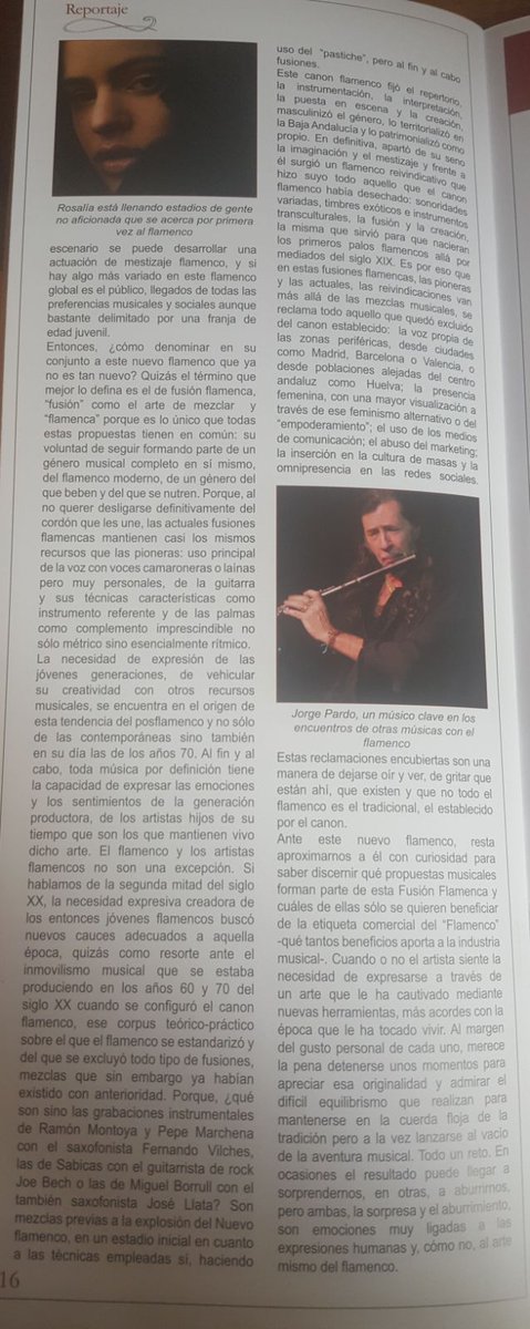 Las Fusiones Flamencas, un interesante artículo de nuestra colaboradora, la profesora de Historia del Flamenco, María Jesús Castro. Conservatorio Superior de Música del Liceu.  Barcelona