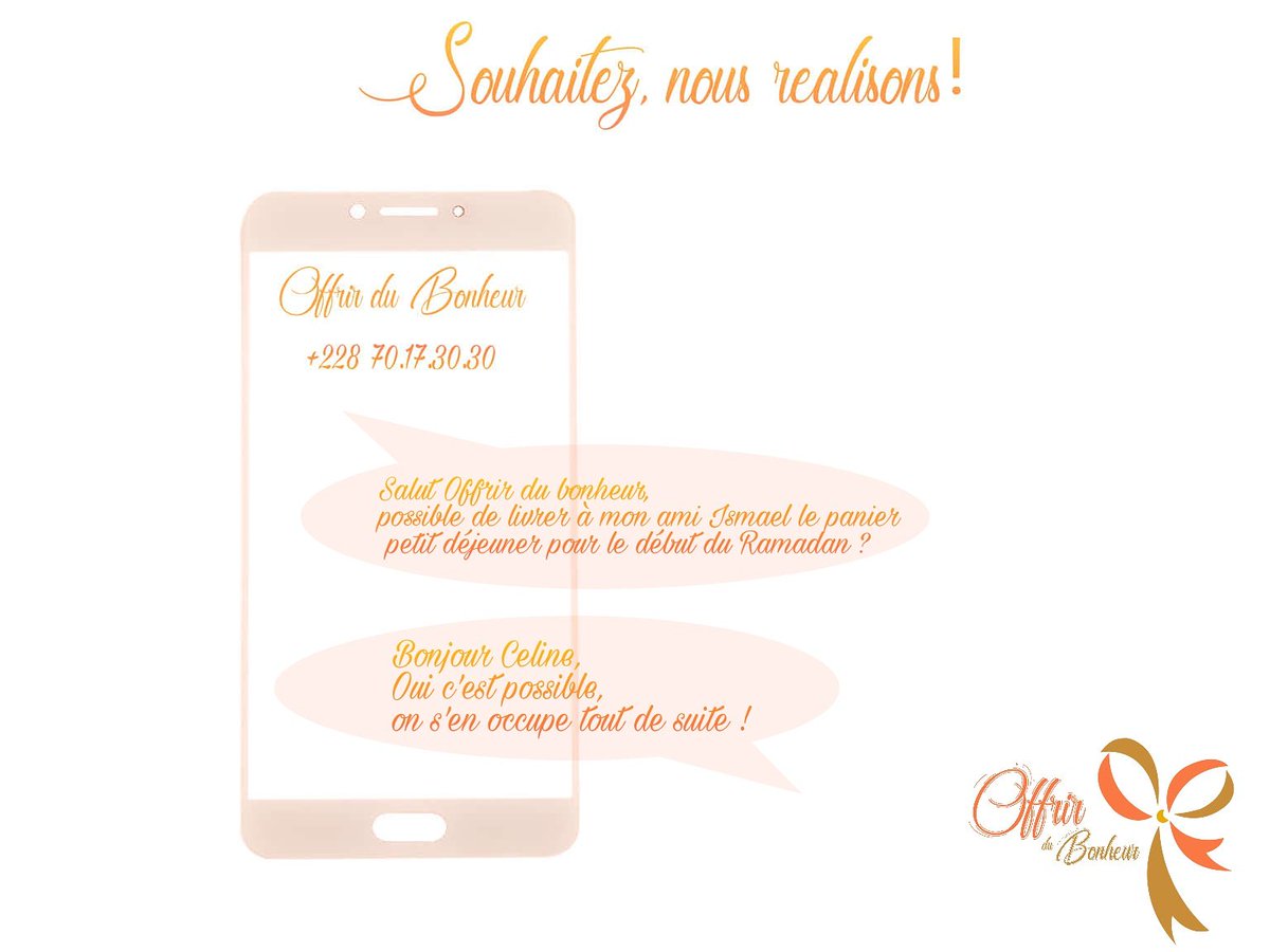 offrirdubonheur's tweet photo. Celine nous fait confiance  et vous? 

#cadeau #ideecadeau #offrirdubonheur 
#OBmood #conciergeriesms  #souhaiteznousrealisons https://t.co/YcxWfVVs7S