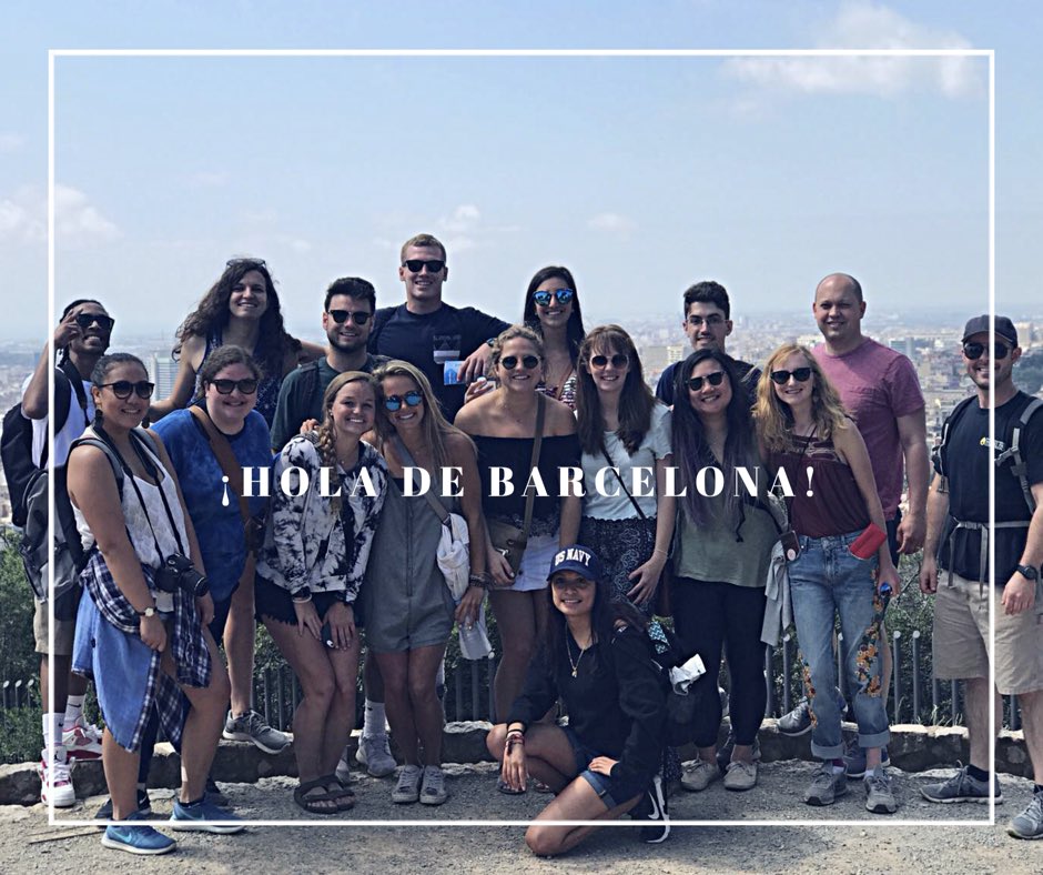 QueensAbroad's tweet photo. It’s a beautiful day in Barcelona! @QueensUniv JBIP students are in Barcelona learning about the politics, art and design that influence the urban experience. Bon dia! #JBIP2018 https://t.co/gDNC98XNhh