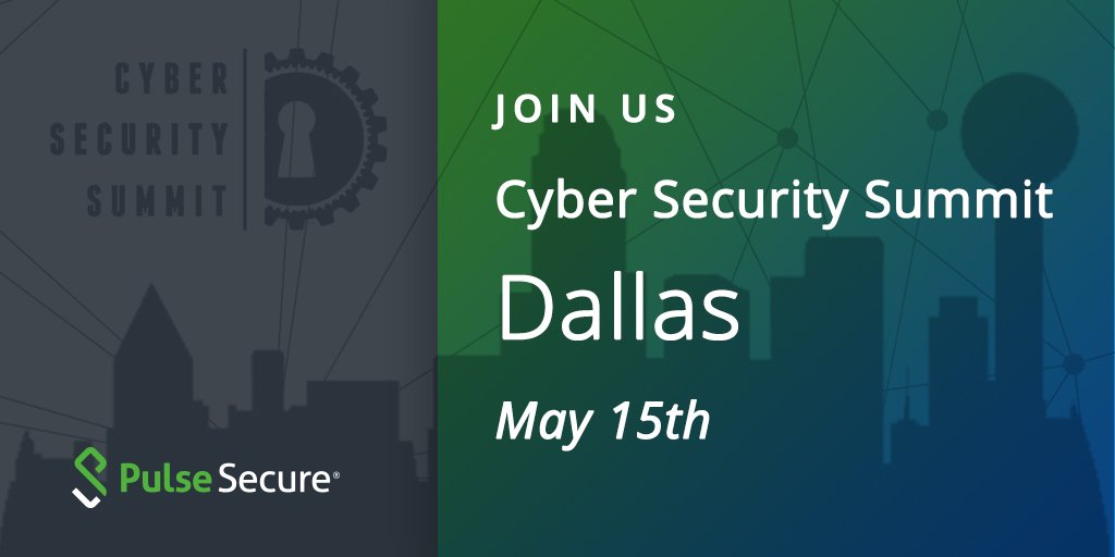 pulsesecure's tweet photo. #CSSDallas Cyber Security Summit here we come! Bringing Pulse #SecureAccess experts to talk all things #BYOD #IoTsecurity multi-cloud Secure Access and more @CyberSummitUSA https://t.co/EnL52Zns9b