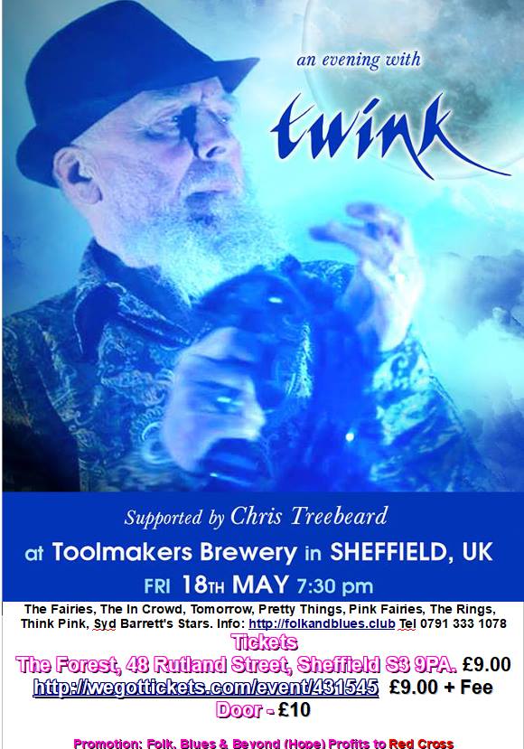 Twink is Live in Sheffield <a href="/ToolMBrewery/">Toolmakers Brewery </a> on Friday May 18th
wegottickets.com/event/431545
Please RT