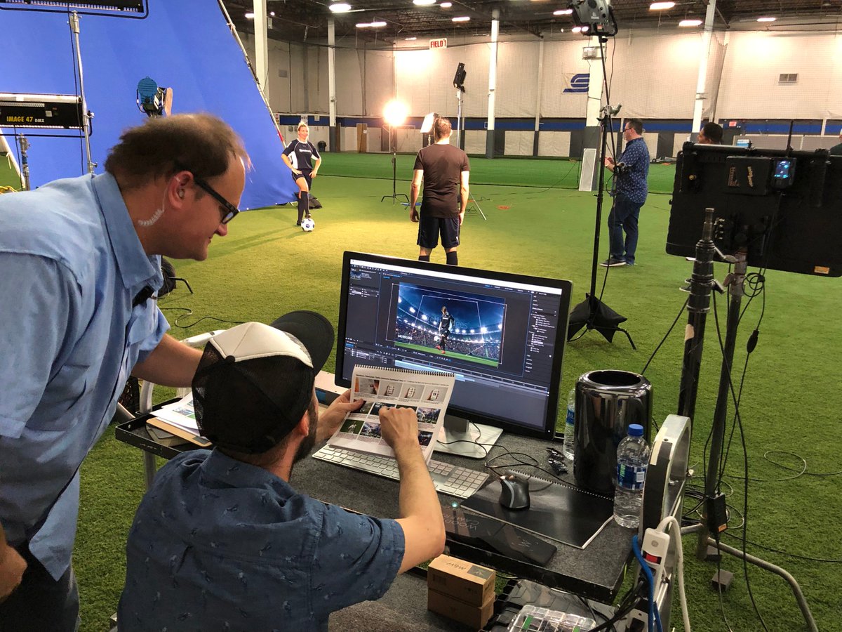 World Cup AR app shoot with our friends at NGL Media. Doing some on-set compositing! #AR #VR #bts #onset #appdev #WorldCup #Composite