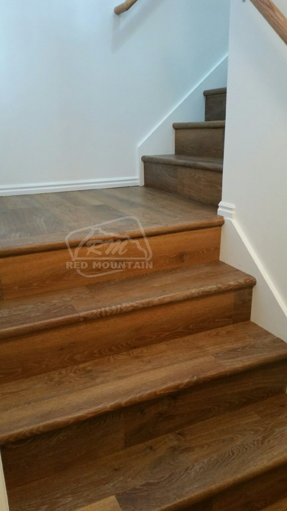 One of our latest @KarndeanFloors fittings #Knighttile Classic Limed Oak. Customer loves her custom wrapped stairs & hand cut #medallion. #DesignFlooringIsOurPassion #InstallFlooringDifferently #Karndean #lvt #lvtdesign #designflooring #customflooring