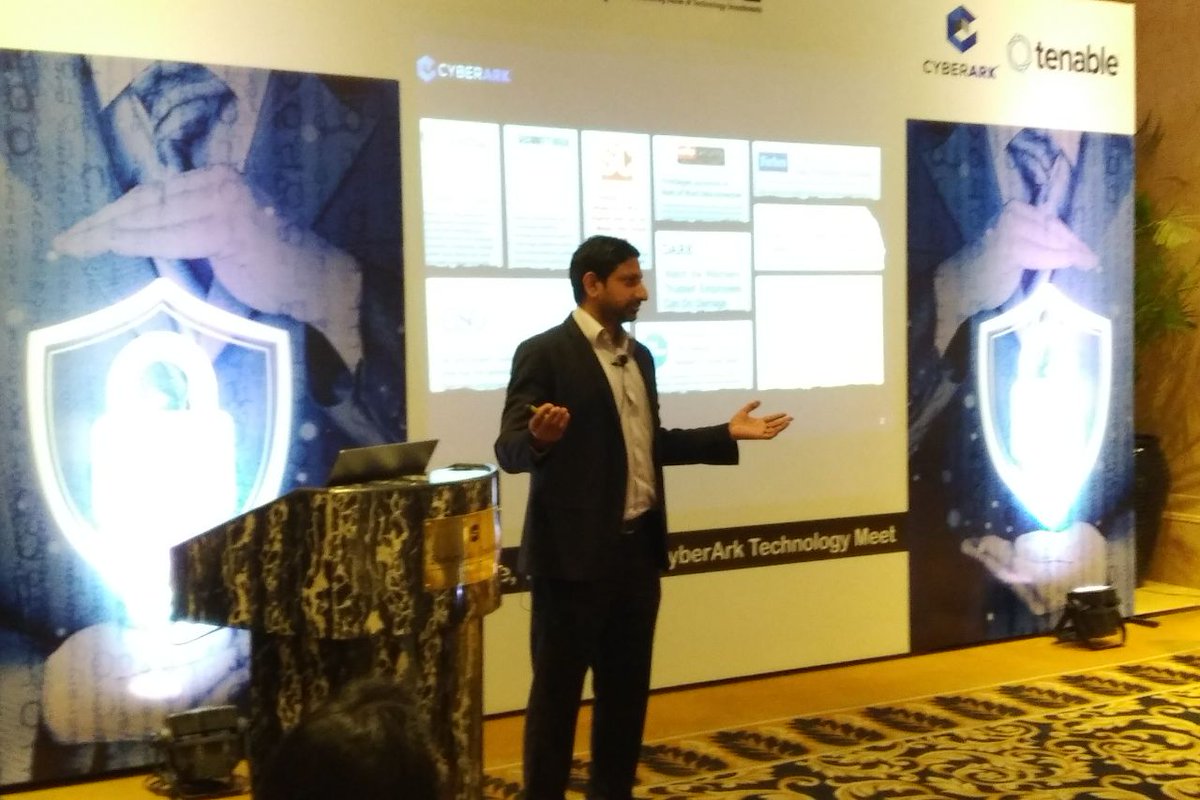 iValueInfoSoln's tweet photo. @iValueInfoSoln  @TenableSecurity and @CyberArk  #Technology Meet at @ShangriLaHotels Eros Hotel, New Delhi 
#CyberExposure #PrivilegeAccountsManagement https://t.co/XkBLmjD4pt