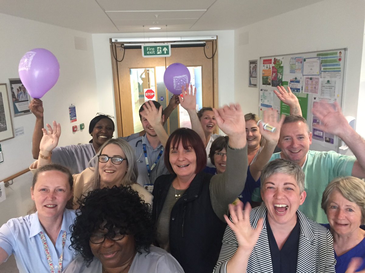annielangford3's tweet photo. We are the champions🏆 the purple butterfly team return to 9b @NorthBristolNHS. Well deserved winners @elpar_1 @Vardeep_QI @SueJonesNBT 🎉🎉🎉 https://t.co/pBkZROelvT