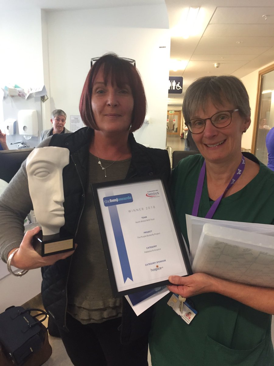 annielangford3's tweet photo. We are the champions🏆 the purple butterfly team return to 9b @NorthBristolNHS. Well deserved winners @elpar_1 @Vardeep_QI @SueJonesNBT 🎉🎉🎉 https://t.co/pBkZROelvT