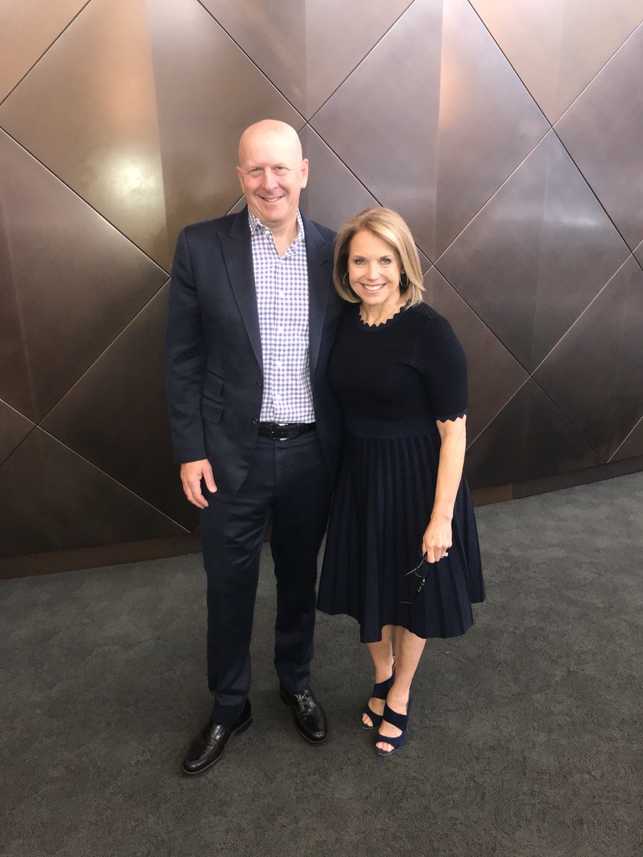 katiecouric's tweet image. Fun to talk with David Solomon today at @GoldmanSachs for #TalksatGS #AmericaInsideOut
