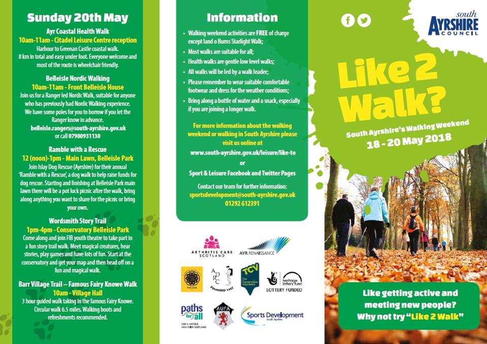 athubayr's tweet image. Next weekend is South Ayrshire's Like 2 Walk weekend. There really is something for everyone on the program, so get out and enjoy it! #southayrshire #ayrshire #walk #walking #walkingweekend