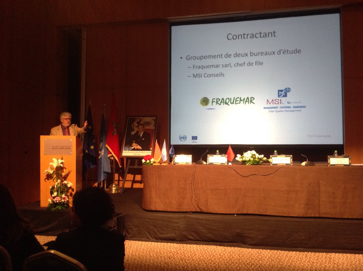 UNIDOMorocco's tweet photo. Présentation de l’approche intégrée #MedTEST @SwitchMed, 
résultats au niveau régional et Bilan des actions réalisées au Maroc @EU_Commission @UE_au_Maroc @UNIDO @UNIDOMorocco https://t.co/EekQN1MHea