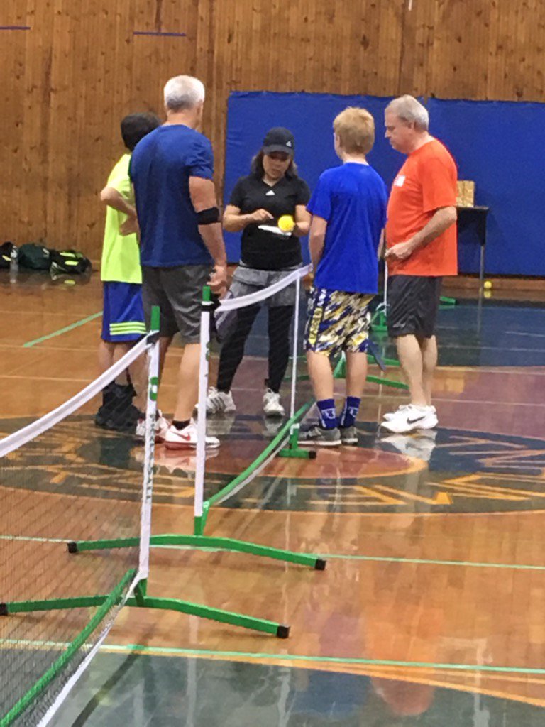 Pickleball finals. Thank you @AdunavanEast and community players <a href="/TrotterAr/">Mrs.Trotter</a> #bomberpride
