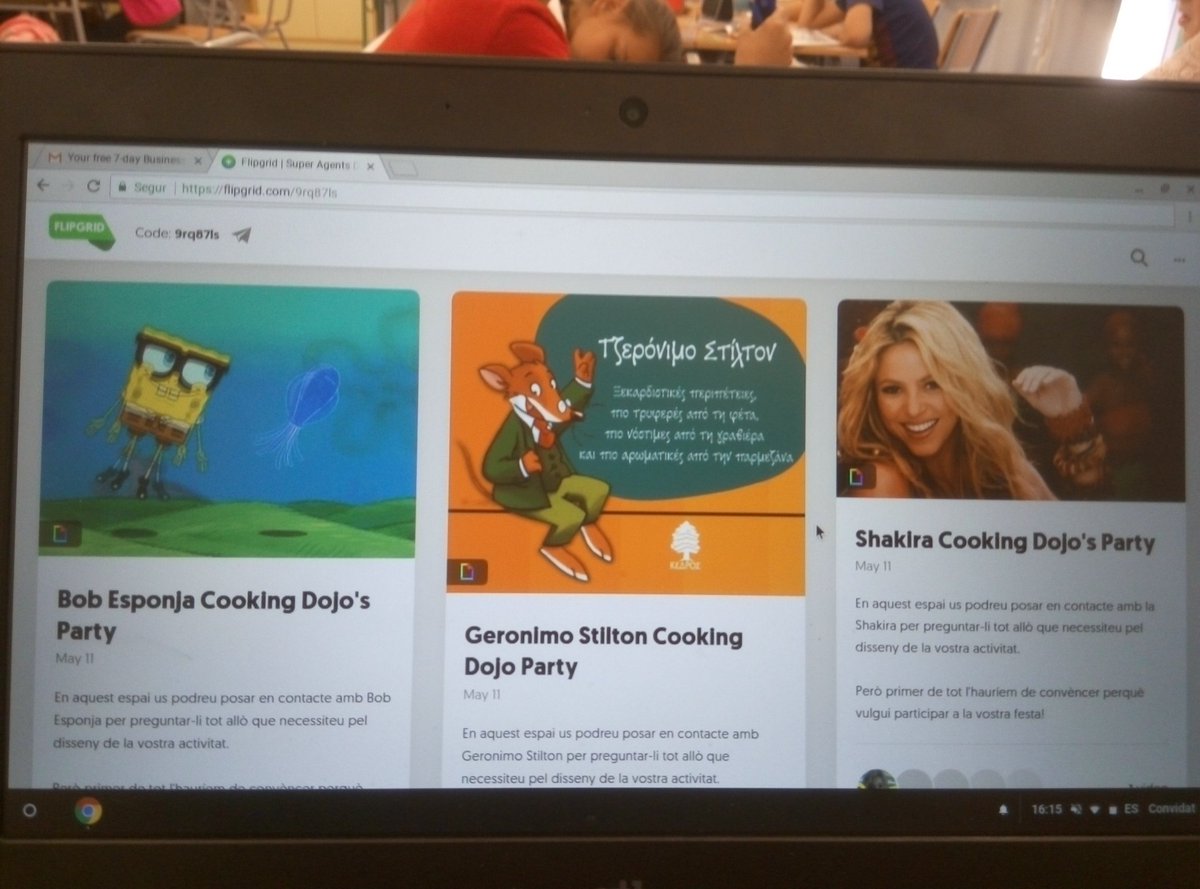 Sergis78's tweet photo. Angelina Jolie, Messi, Shakira i Geronimo Stilton són la resta de famosos que posaran a prova els nostres Superagents Dojo #3rprimaria #einesTAC #gamification @Flipgrid https://t.co/NiCsp0UgM5