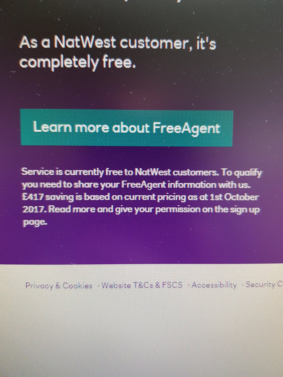 RobS_Kingmakers's tweet image. From Nat West. We&apos;ll give you free business finance software, if you give us all your business finance data #wtf #datascrape