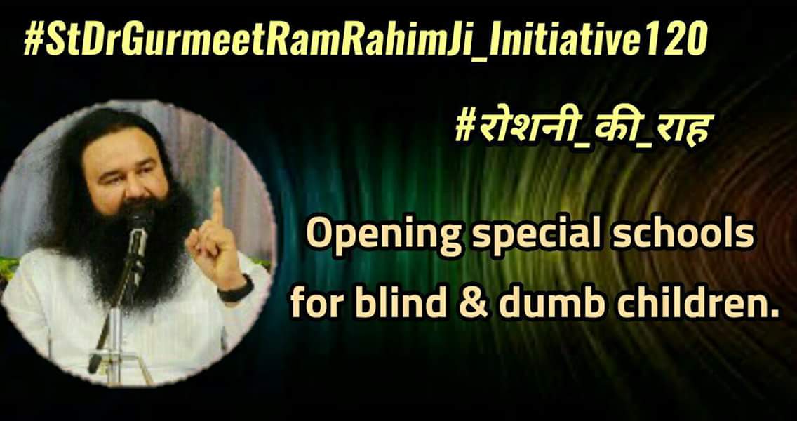 Suranshu_insan's tweet photo. @dailyDSShashtag @insanshobha @insan_honey @Charnpreet77 @derasachasauda @Gurmeetramrahim #StDrGurmeetRamRahimJi_Initiative120
#रोशनी_की_राह

Education brings light in a person's life, especially in blind n dumb. After being educated, they live a respectful n prosperous life. @Gurmeetramrahim took this step to light the lamp of happy life for them.
@derasachasauda https://t.co/tRhDGFy60I