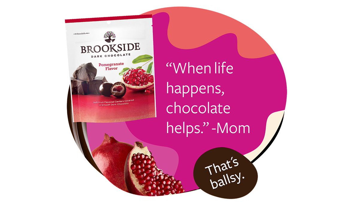 Brookside_Choc's tweet image. We want to hear daring words of wisdom from your mom! What’s something she’s said that has always stuck with you? #MothersDay #BrooksideChocolate #ThatsBallsy