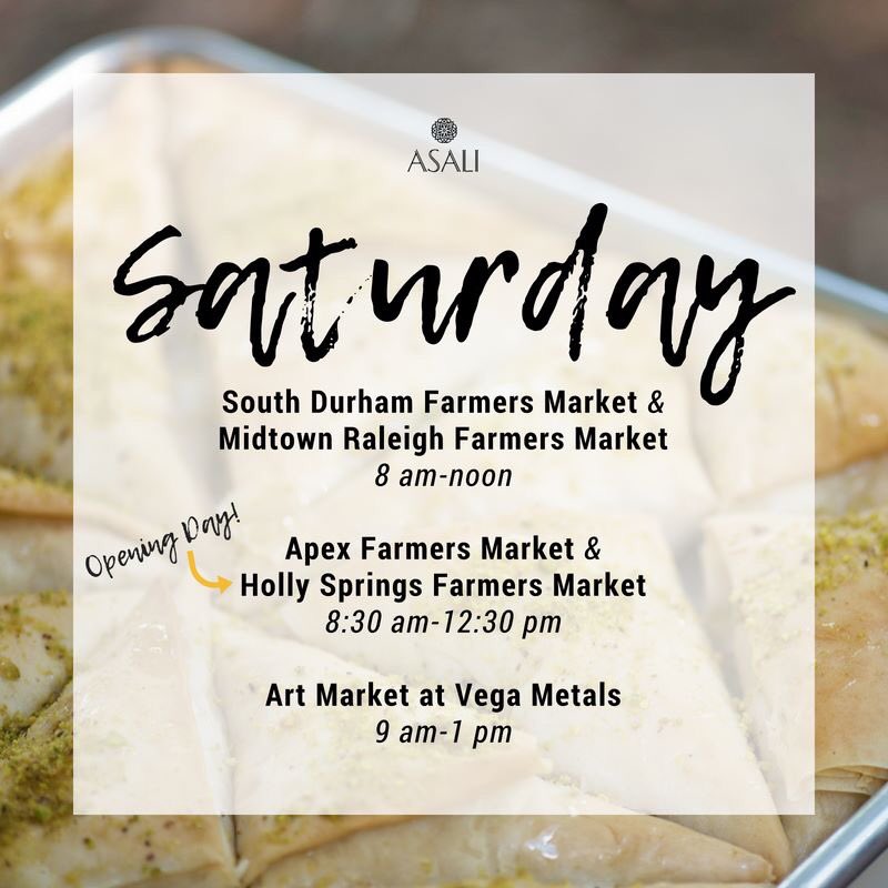AsaliEvents's tweet photo. #MothersDay is in two days! Stop by the @ApexFarmersMKT , @ArtMarketVega , @HSFarmersMarket , @MidtownFarmers , or @SDFarmersMarket to pick up a gift box for your Mom. Remind her why you're still her favorite 😉 ☺️

#Apex #Durham #Hollysprings #Raleigh https://t.co/V9HruyjsrU