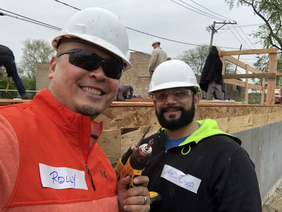 rlagmanPMP's tweet photo. Getting some real work in today!!  Grateful to be able to give back!!  #TheHouseThatTechBuilt #WeAreCisco #CiscoSE #WallRaising https://t.co/QhY6VeGleb