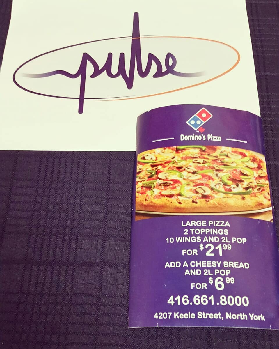 pulsedance2018's tweet photo. A huge shout out to one of our donor partners Domino's Pizza on Keele across from Yorku- open 24 hours, for their generous pizza donation! @keele10464 #dominospizza #danceeducation #pulsrdance2018 https://t.co/E5DZ0gR9KF