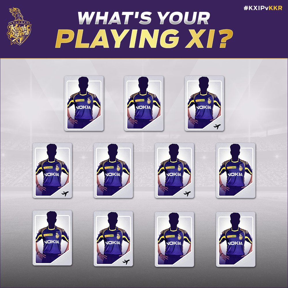 KKRiders's tweet photo. 1⃣9⃣ Knights
1⃣1⃣ Spots in the squad

Tell us your Playing 11 for #KXIPvKKR and stand a chance to win match tickets for our home game on 15th May.

#KKRHaiTaiyaar #ContestAlert https://t.co/R5XRnZ6ZSt