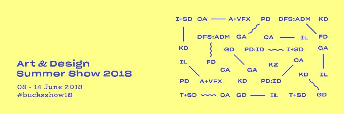 Bucks Art &amp; Design Summer Show 2018 8-14 June bucks.ac.uk/bucksshow18 #BucksShow18