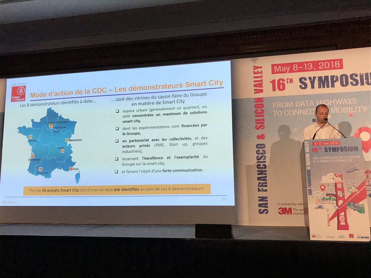 handgs's tweet photo. #SympoAcome L’approche #BanquedesTerritoires dans le domaine des territoires intelligents, ce sont notamment 8 démonstrateurs #smartcity https://t.co/xm4JtIJOsO