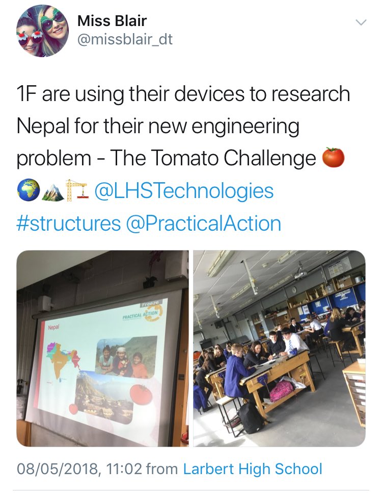 With National Digital Learning week coming up, we are featuring @missblair_dt and 1F for using their own devices as a research tool in the workshop! 

#featurefriday #digitaldifference
@LHSTechnologies @LHSgetsdigital @LarbertHigh 

Remember to tag @LHSLearning in our tweets ✅