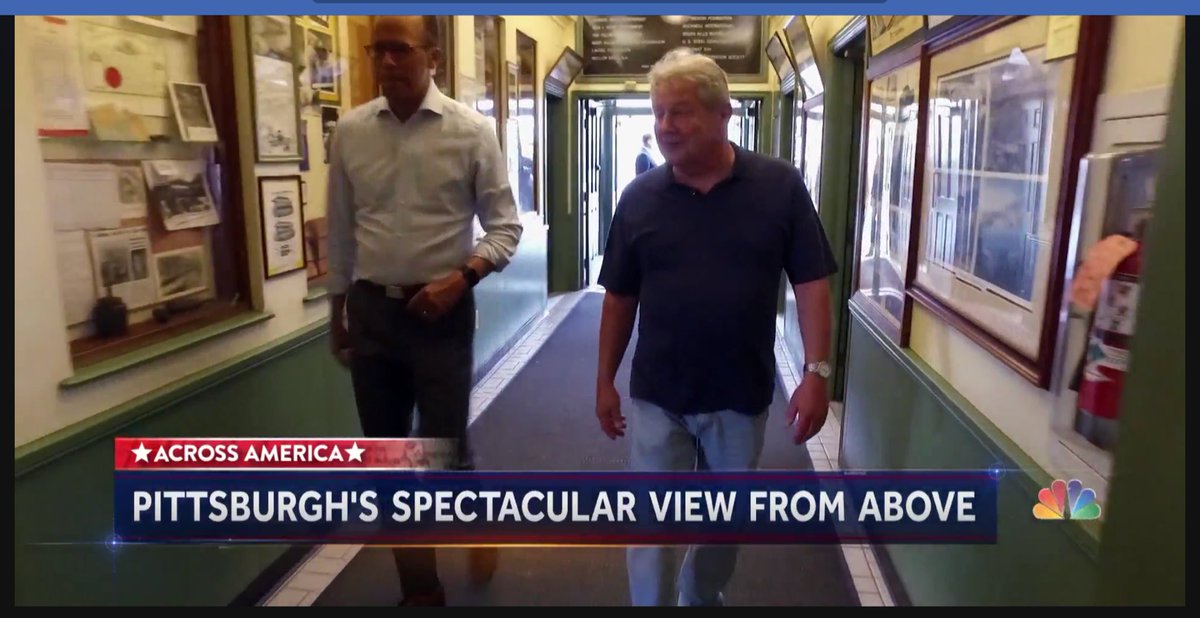 PittsburghProud's tweet photo. Beautifully well done @DuquesneIncline @NBCNightlyNews thanks for visiting Lester! #Pittsburgh #PGHAmbassador #LovePGH 👍🏼 https://t.co/z5flGTIjMx