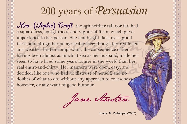 JAcastellano's tweet photo. #FridayAnne #JaneAusten #Persuasion #Persuasion200 Ilustración de @Himmapaan La señora Croft, decidida y sensata, quizá por eso se llama Sophie. https://t.co/VIjIrD9heT https://t.co/NWqLe103O3