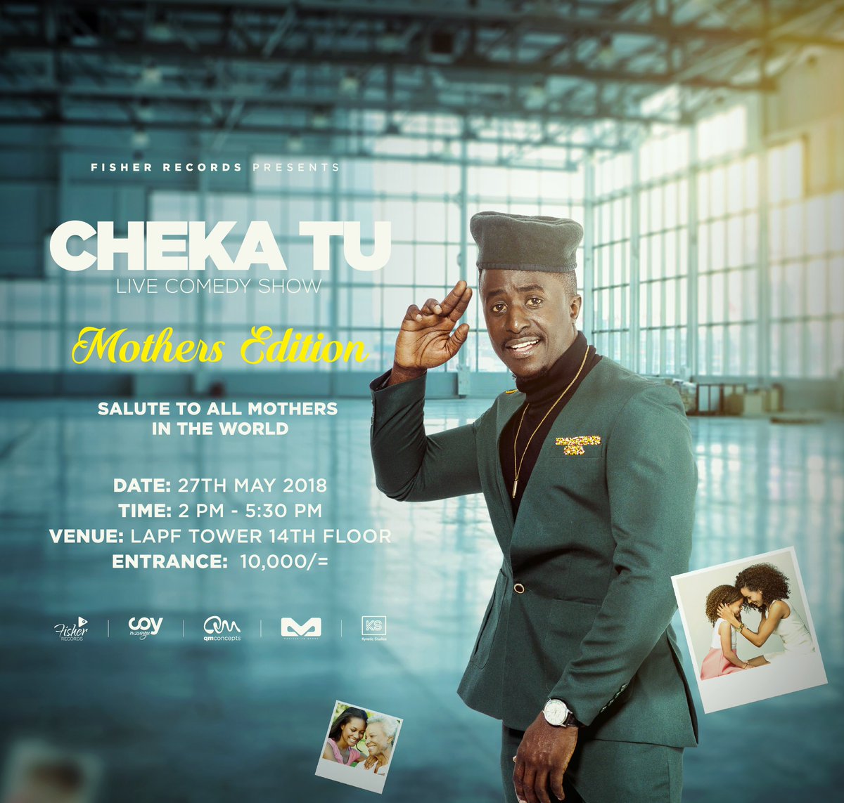 cheka_tu's tweet photo. Salute to all Mothers in the world. CHEKA TU - MOTHERS EDITION by @coy_mzungu. Don’t miss!!! Sunday 27th May 2018
__________
#ChekaTu #MothersEdition #Mothers #ChekaTuLiveComedyShow #ChekaTuLCS #CoyMzungu #Tanzania #TanzaniaComedyPlatform #27thMay2018 https://t.co/8axchZzngI