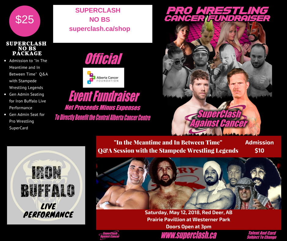We're pleased to bring the Legends of #stampedewrestling to #reddeer tomorrow afternoon for a Q&amp;A fan event including the #originalgr8one <a href="/IMPACTWRESTLING/">TNA Wrestling</a> legend <a href="/GR8GamaSingh/">Gama Singh</a>   superclash.ca/stampedewrestl… #scacancer