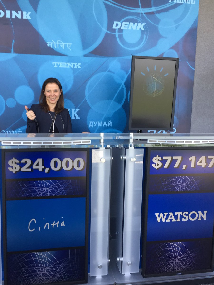 cintiasbarcelos's tweet photo. Playing against Watson, impossible to win! #ibmrocks #Watson https://t.co/oHiCnZatKA