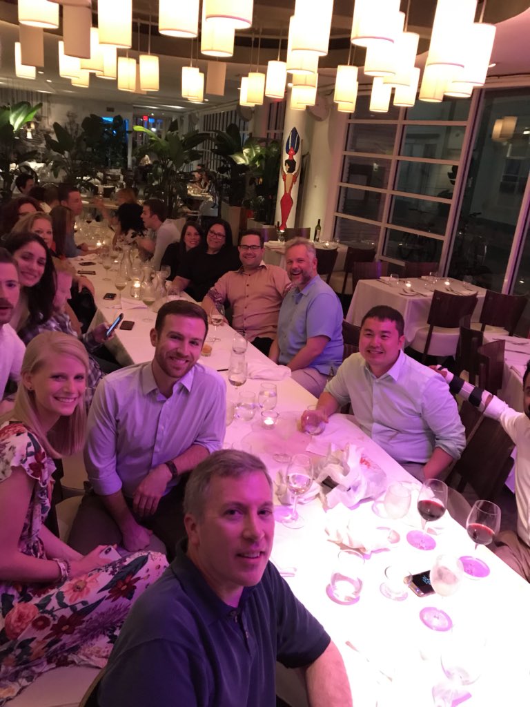 tgruffi's tweet photo. @NU_OBAnes department dinner at #SOAPAM2018 https://t.co/QqU30l53Bx