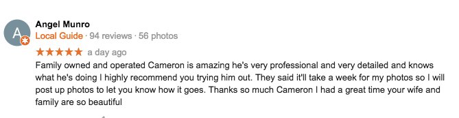 FroznMotion1's tweet photo. Thank you Angel for taking the time to share your experience with us. We really appreciate your kind words. It was a complete pleasure working with you as well. We are happy to know that you totally enjoyed your photo session with Cameron #ClientLove #Review #Testimony https://t.co/Y9qsYHsSvQ