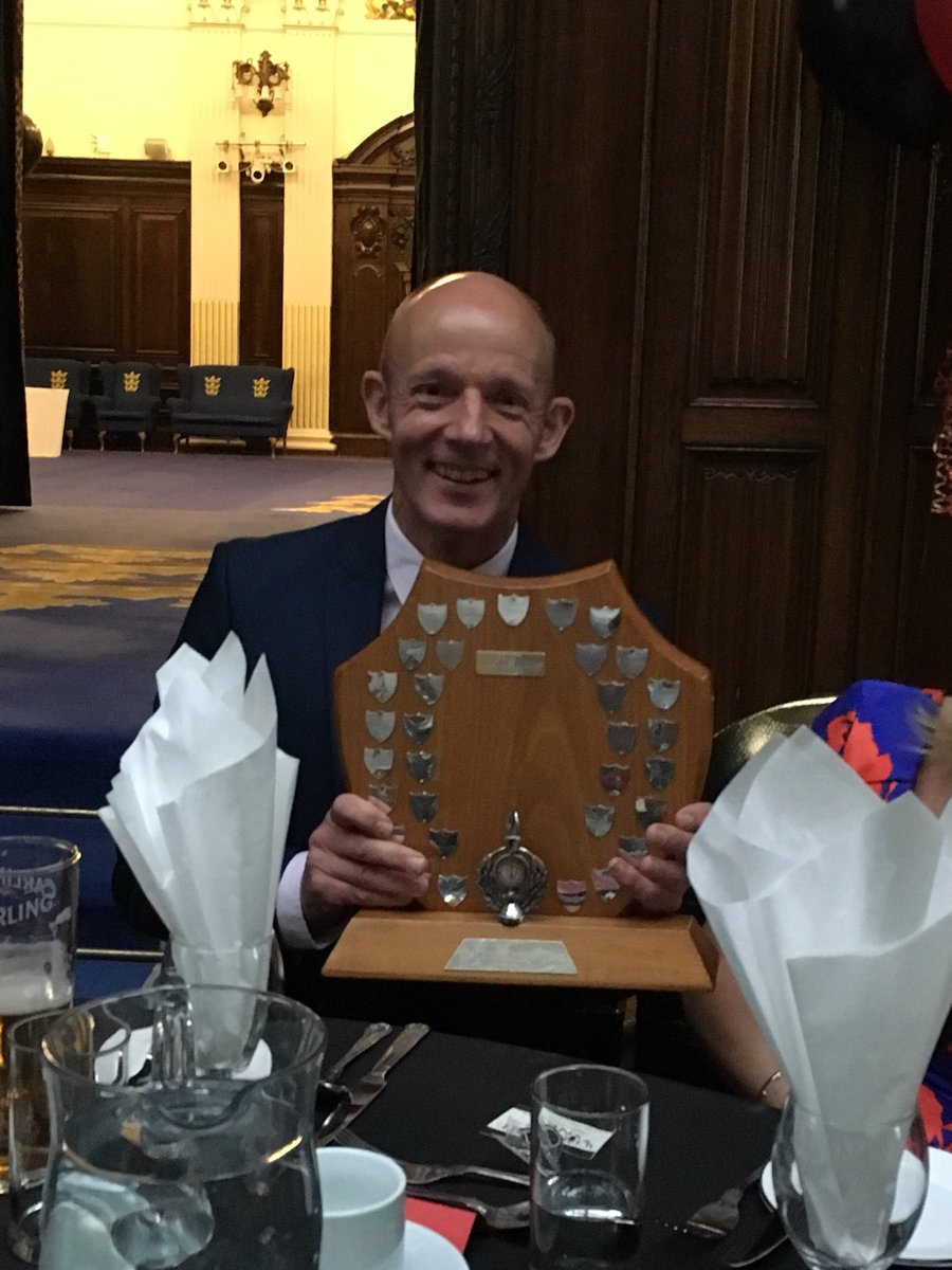 Club legend Gary Forrester with his Christmas Handicap Trophy #EHH #YoungBuck