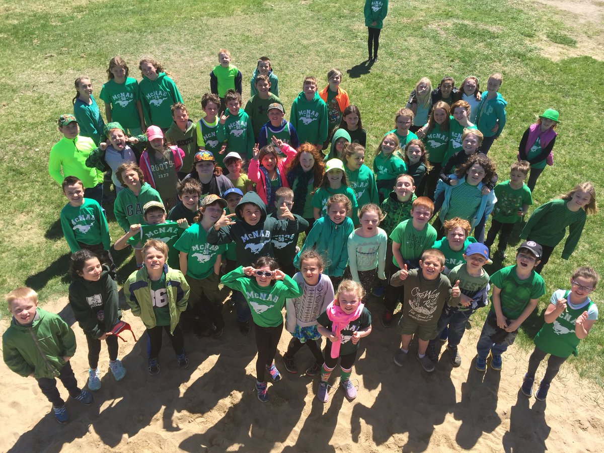 Dressed in green for #ChildrensMentalHealthAwarenessWeek @McNab_PS