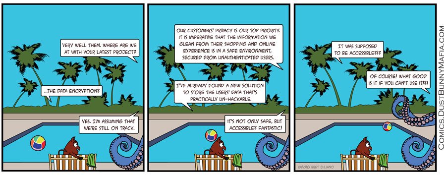 DustBunnyMafia's tweet photo. New comic: "Access Denied" #comics #webcomic #mafia #mob #computersecurity #infosec #Amazoogle https://t.co/nzYxjXU1Tk