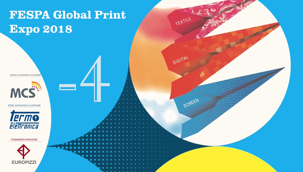 europizzi's tweet photo. Ready to Fespa, the largest international wide format event. Encompassing screen, digital and textile print! #MCSGroup #MCStextile #termoelettronica #europizzi #textile #fabric #fabrics #machinery #technology #madeinitlaly #realmadeinitaly #fespa #fespa2018 @FESPA https://t.co/jlTxG7fC1B