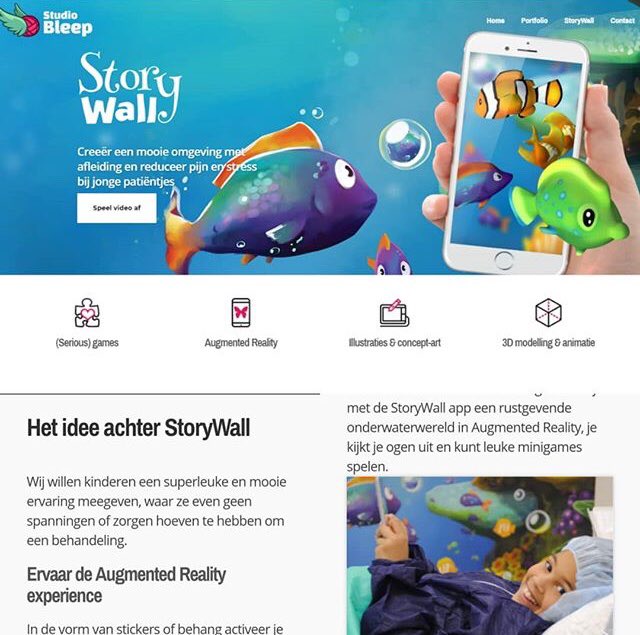 StudioBleep's tweet photo. Onze website heeft een update gekregen. Er is nu meer beeldmateriaal en informatie over ons Augmented Reality behang, StoryWall, te vinden op https://t.co/pkfkObkjjE #AugmentedReality #walldecoration #StoryWall #SeriousGames https://t.co/TCUMhE1nnv