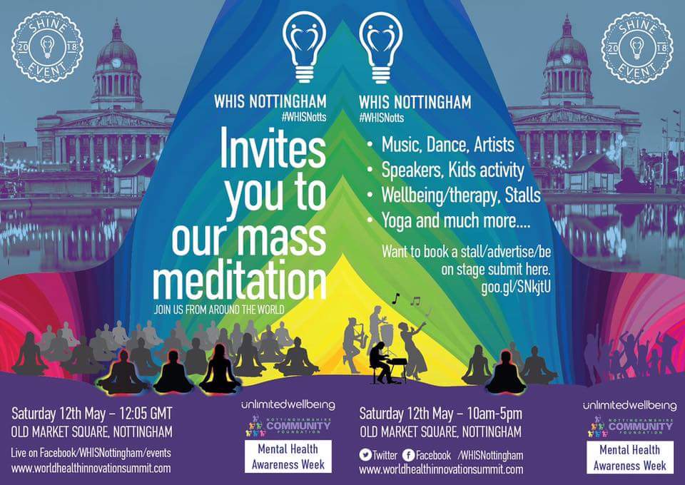 Tomorrow is #whis SHINE event for #MentalHealthAwarenessWeek join us in person or social media #impact #positvechange #whisnotts