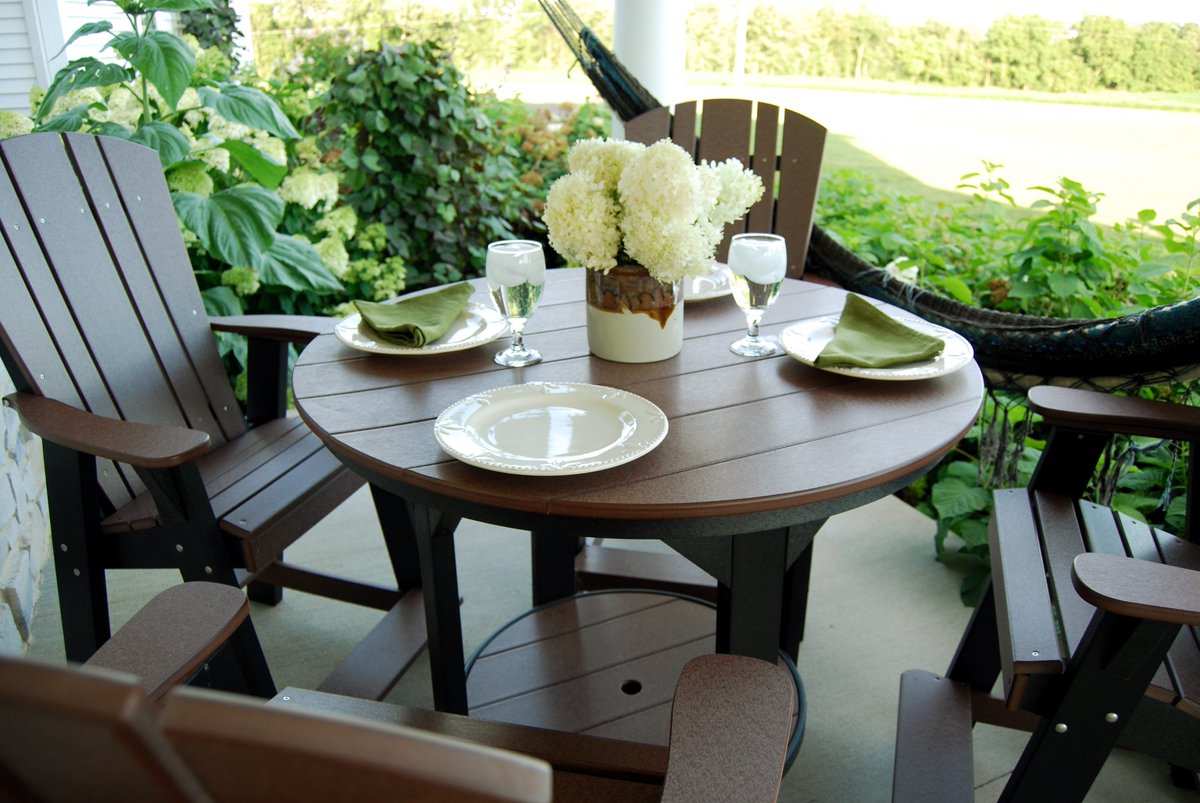 gooddegg's tweet photo. Serve up an extra helping of easy, breezy patio style with the Recycled Plastic 5 Piece Round Patio Dining Set. The four chairs, which feature beautiful Adirondack-inspired backs, pair perfectly with the round table, which features a lower shelf/footrest.

https://t.co/81nHTMCeHQ https://t.co/4Um42FSZvJ