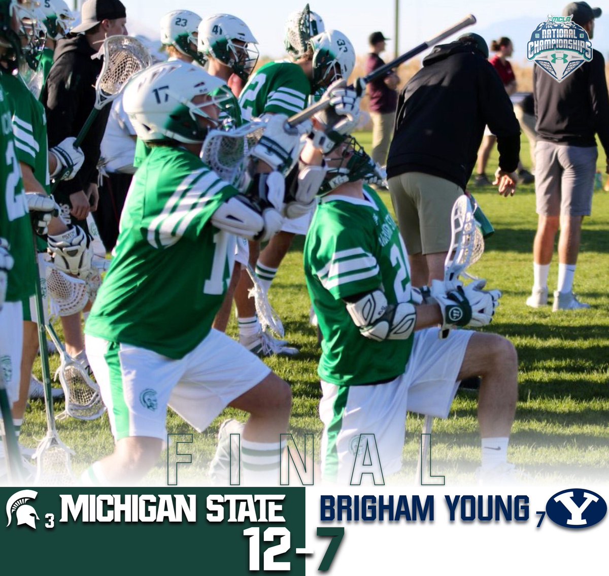 MSU_Lacrosse's tweet photo. One more game for all the marbles. National Championship bound tomorrow #spartanswill https://t.co/nDz55iJIMW